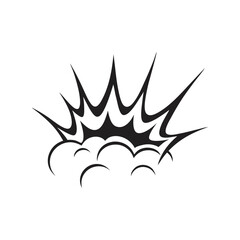 Fiery Explosion Vector Illustration, Comic-Style Blast Clipart, Impact Burst Graphic