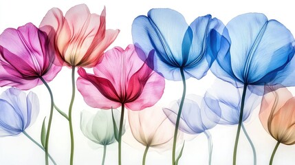 Tulip photo with on a white background