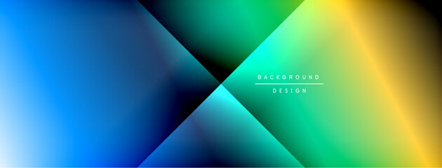 Abstract gradient background. Blue transitions to green, then yellow. Diagonal lines create dynamic visual effect. Minimalist design.