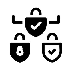 Security shield sign vector illustration, Lock security icon, Set of security shield icons, securityshields symbols with check mark and padlock, Shield security icon, Safety, protection sign
