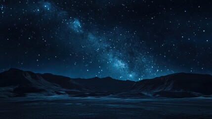 Fototapeta premium Night sky over mountains