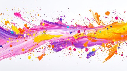 Abstract Colorful Paint Splatter Background