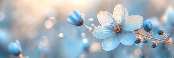Fototapeta premium Blue Flower Spring Bloom.