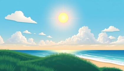 Obraz premium Sunny beach landscape