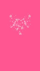 pink background with hearts of flower