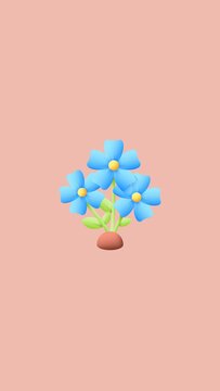 blue flower background wallpaper 