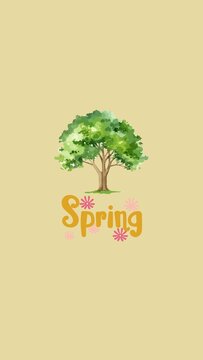 green tree background spring 2025