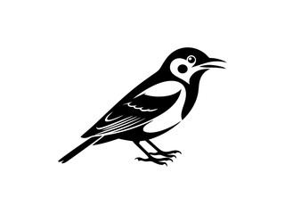 Songbird silhouette vector illustration 