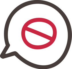 禁止マークの吹き出し