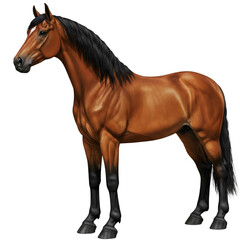 Naklejka premium horse isolated on white background