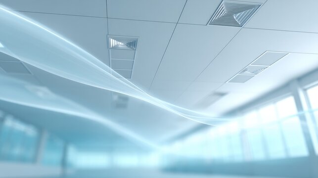 Modern office interior showcasing advanced air circulation desig