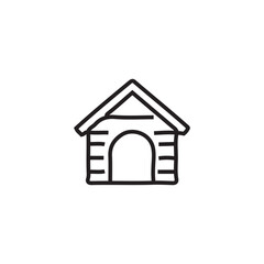 Attractive Hand Drawn Doodle Dog House Elements Vector Illustration