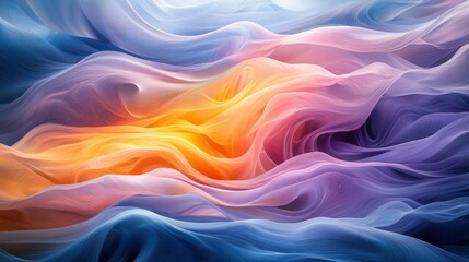 Obraz premium Abstract Colorful Waves: A Symphony of Hues and Textures
