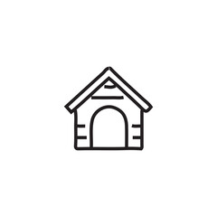 Attractive Hand Drawn Doodle Dog House Elements Vector Illustration