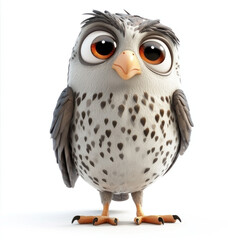 Obraz premium owl on white background