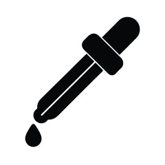 Dropper Tool Stencil Icon Silhouette Vector Illustration