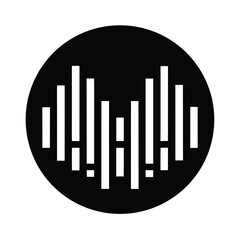 Equalizer Sound Stencil Icon Silhouette Vector Illustration