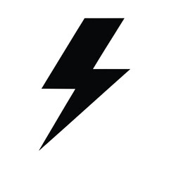Flash Lightning Stencil Icon Silhouette Vector Illustration