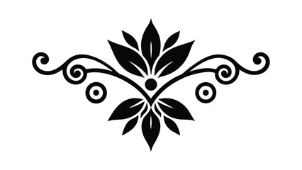 Flourish Stencil Icon Silhouette Vector Illustration