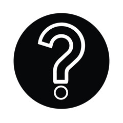 Help Question Stencil Icon Silhouette Vector Illustration