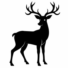 Majestic Deer Silhouette Vector Design