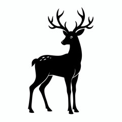 Majestic Deer Silhouette Vector Design