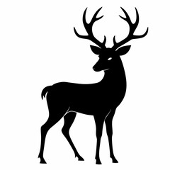 Majestic Deer Silhouette Vector Design