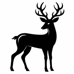 Majestic Deer Silhouette Vector Design