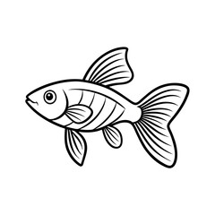 Outline of a Guppy Fish