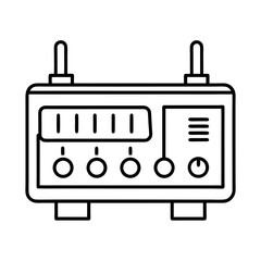 Line Art Frequency Counter Vector