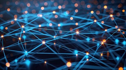Network Connections , Abstract Technology Background , Global Network Technology And Data Exchange