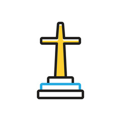 Multi color icon for catholic