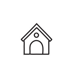 Attractive Hand Drawn Doodle Dog House Elements Vector Illustration