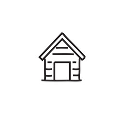 Attractive Hand Drawn Doodle Dog House Elements Vector Illustration