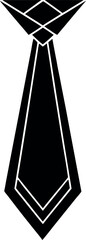 Necktie Silhouette Vector | Formal Wear, Business Accessory & Fashion Icon in Black Vector