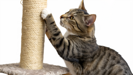 bengal cat on a white background