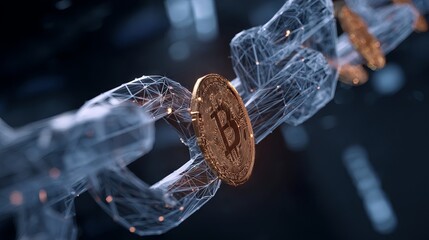 Futuristic blockchain illustration depicting decentralized finance, secure cloud fintech, AI-driven smart contracts, tokenized crypto assets, and transparent supply-chain transactions