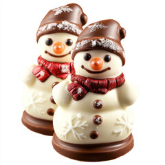 Fototapeta premium snowman on white background