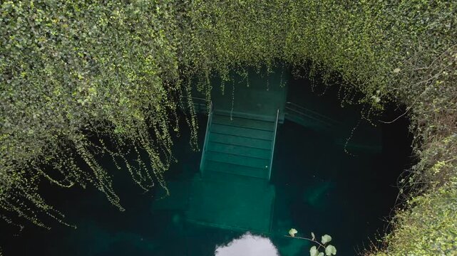 Devils Den in Florida, aerial drone view