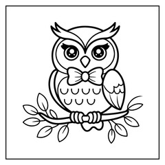 Fototapeta premium Kawaii Animals Bold and Easy Coloring Book for Kids and Adults