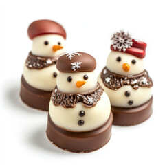 Fototapeta premium christmas cakes on white background