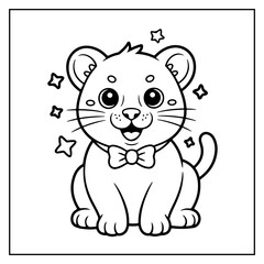 Kawaii Animals Bold and Easy Coloring Book for Kids and Adults