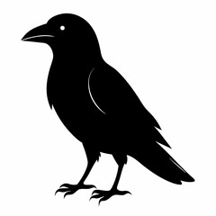 Minimalist Crow Silhouette Vector