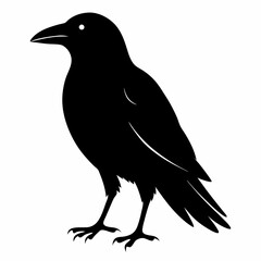 Minimalist Crow Silhouette Vector