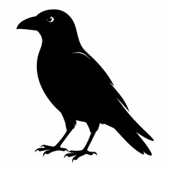 Minimalist Crow Silhouette Vector