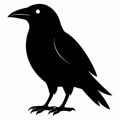 Minimalist Crow Silhouette Vector