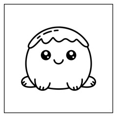 Kawaii Animals Bold and Easy Coloring Book for Kids and Adults