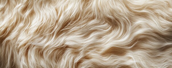 An ultra-detailed macro shot of a llama's woolly fur, showing the unique, soft, and fluffy texture
