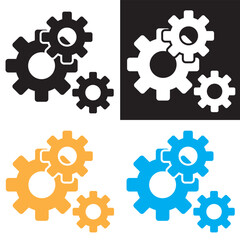 Setup and settings system icon. Vector illustration. EPS 10/ AI