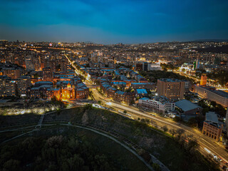 Obraz premium night view of yerevan